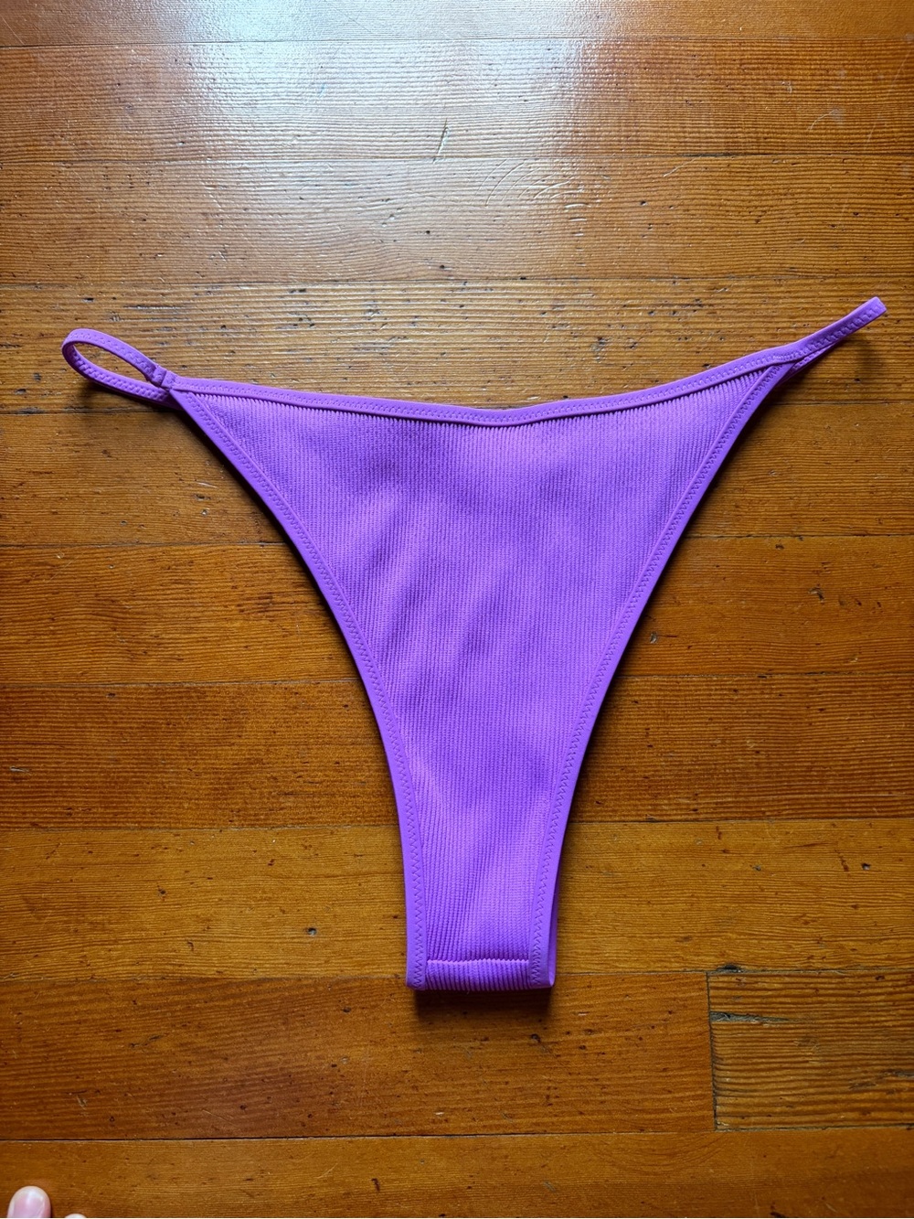Kulani Kinis Lilac Ribbed Triangle Bikini Set - Picture 4 of 4